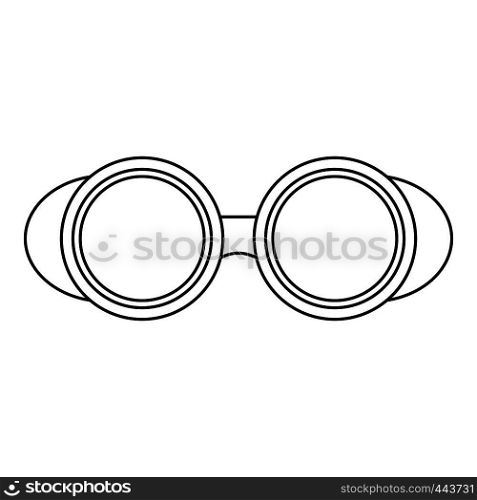 Welding glasses icon in outline style isolated vector illustration. Welding glasses icon outline