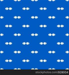 Welding glasses pattern repeat seamless in blue color for any design. Vector geometric illustration. Welding glasses pattern seamless blue