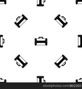 Welding machine pattern repeat seamless in black color for any design. Vector geometric illustration. Welding machine pattern seamless black