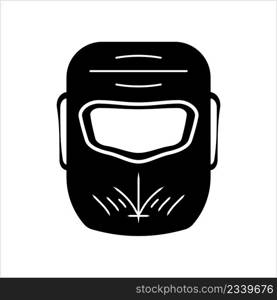 Welding Mask Icon Vector Art Illustration