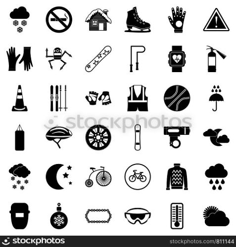 Welding mask icons set. Simple style of 36 welding mask vector icons for web isolated on white background. Welding mask icons set, simple style