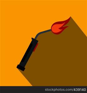 Welding torch icon. Flat illustration of welding torch vector icon for web on yellow background. Welding torch icon, flat style