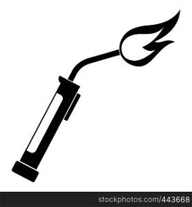 Welding torch icon in simple style isolated vector illustration. Welding torch icon simple