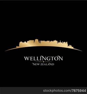 Wellington New Zealand city skyline silhouette. Vector illustration
