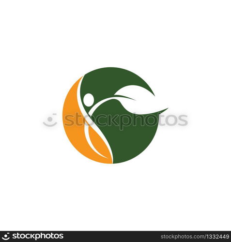 Wellnes logo template vector icon