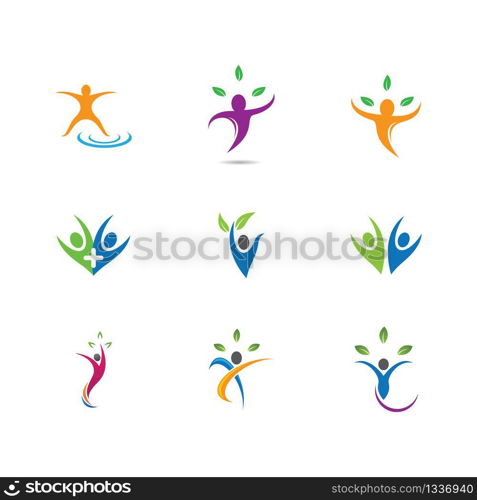 Wellnes symbol vector icon illustration