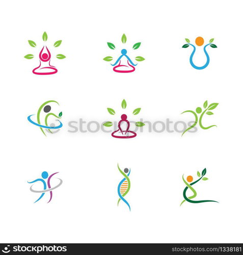 Wellnes symbol vector icon illustration