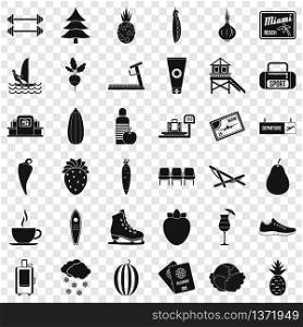Wellness activity icons set. Simple style of 36 wellness activity vector icons for web for any design. Wellness activity icons set, simple style