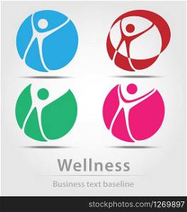 Wellness busines icon set for creative design. Wellness busines icon set