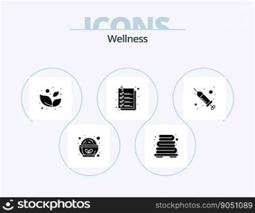 Wellness Glyph Icon Pack 5 Icon Design. spa. injection. spa. drop. list