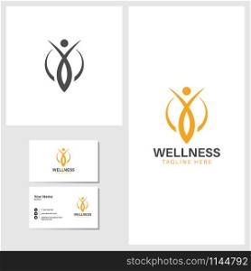 Wellness icon design template vector graphic illustration. Wellness icon design template vector illustration