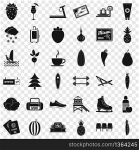 Wellness icons set. Simple style of 36 wellness vector icons for web for any design. Wellness icons set, simple style