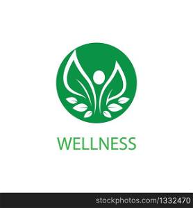 Wellness logo template vector icon