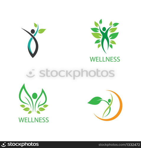 Wellness logo template vector icon