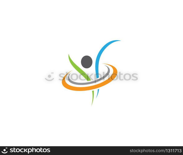 Wellness logo template vector icon illustration