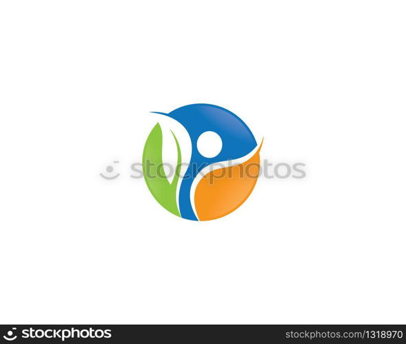 Wellness logo template vector icon illustration