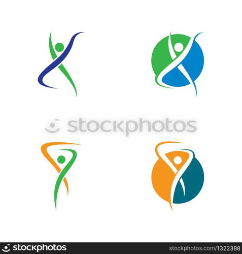 Wellness logo template vector icon illustration