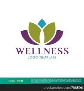 Wellness Lotus Icon Vector Logo Template Illustration Design. Vector EPS 10.