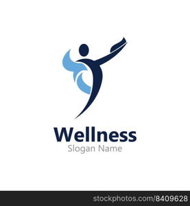 Wellness people logo design template healthy care concept image