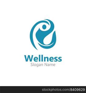 Wellness people logo design template healthy care concept image
