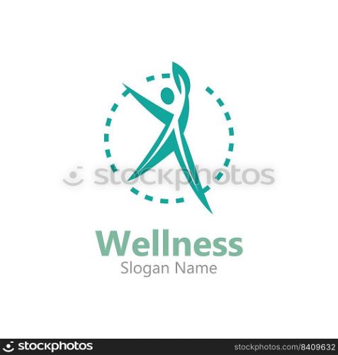Wellness people logo design template healthy care concept image