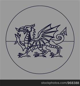 Welsh Dragon Vector illustration eps10.. Welsh Dragon Vector illustration eps 10.
