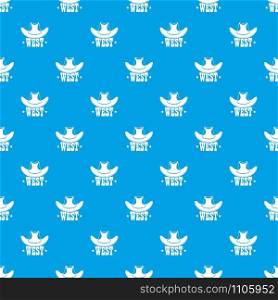 West pattern vector seamless blue repeat for any use. West pattern vector seamless blue