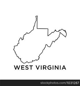 West Virginia map icon design trendy