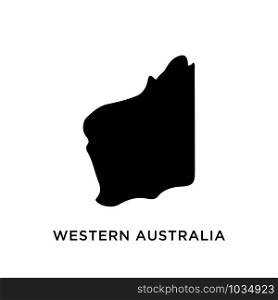 Western Australia map icon design trendy