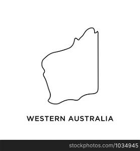 Western Australia map icon design trendy