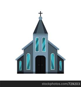 Western church icon. Flat illustration of western church vector icon for web. Western church icon, flat style