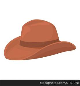 Western cowboy hat icon cartoon vector. Rodeo fashion. American west. Western cowboy hat icon cartoon vector. Rodeo fashion