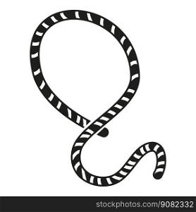 Western lasso icon simple vector. Rope knot. Border cord. Western lasso icon simple vector. Rope knot