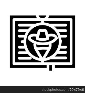 western literature glyph icon vector. western literature sign. isolated contour symbol black illustration. western literature glyph icon vector illustration