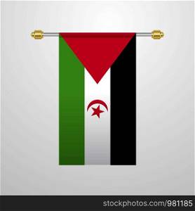 Western Sahara hanging Flag