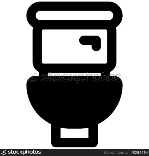 Western toilet or commode with flush feature.