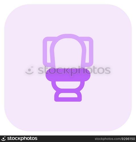 Western toilet with wall mounted flush