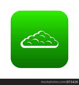 Wet cloud icon digital green for any design isolated on white vector illustration. Wet cloud icon digital green