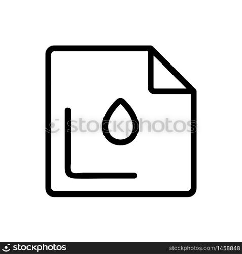 wet square napkin icon vector. wet square napkin sign. isolated contour symbol illustration. wet square napkin icon vector outline illustration