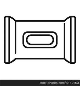Wet tissue pack icon outline vector. Box paper. Wipe toilet. Wet tissue pack icon outline vector. Box paper