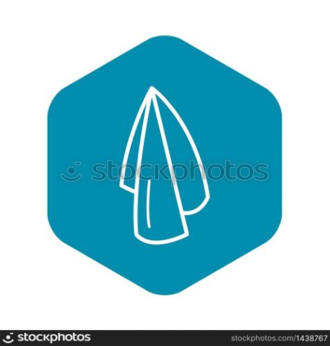 Wet towel icon. Outline wet towel vector icon for web design isolated on white background. Wet towel icon, outline style