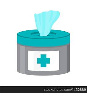 Wet wipes vector isolated on the white background. Disinfection body hygiene sign illustration. Hand sanitizer element, antiseptic napkins.. Wet wipes vector isolated on the white background. Disinfection body hygiene sign, icon illustration. Hand sanitizer element, antiseptic napkins.