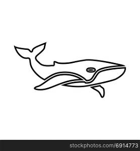 Whale black icon .