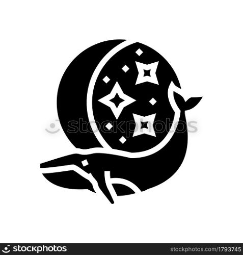 whale boho glyph icon vector. whale boho sign. isolated contour symbol black illustration. whale boho glyph icon vector illustration