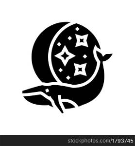 whale boho glyph icon vector. whale boho sign. isolated contour symbol black illustration. whale boho glyph icon vector illustration