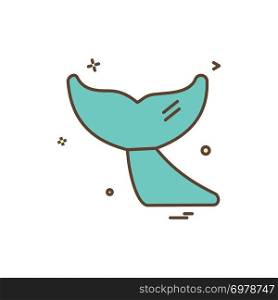 whale icon design vector
