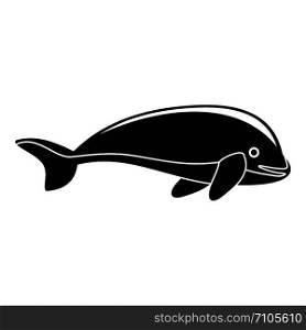 Whale icon. Simple illustration of whale vector icon for web design isolated on white background. Whale icon, simple style