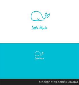 Whale logo cute concept for baby brand. Ocean animal dolphin icon. Whale logo cute concept for baby brand. Ocean animal dolphin icon.