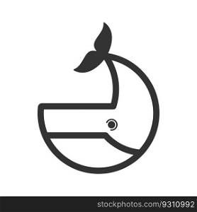 Whale logo icon design illustration