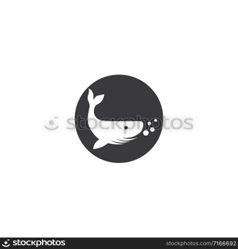 Whale logo illustration vector flat design